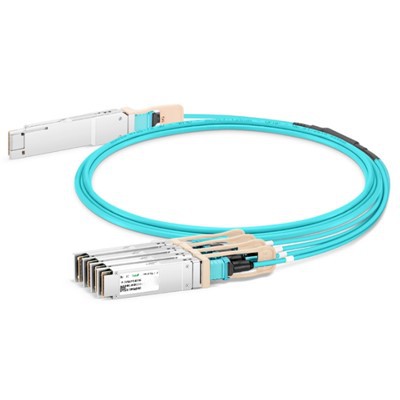 200 جم QSFP56 إلى 4x 50G SFP56 كبل بصري نشط (AOC) ، 1M -20 m