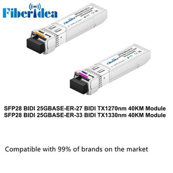 25G SFP28 BiDi TX1270/RX1330nm 40 كجم LC DDM