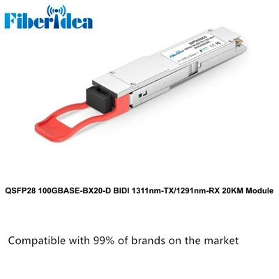 QSFP28 100G BX20 BIDI 1311-1291 20كم